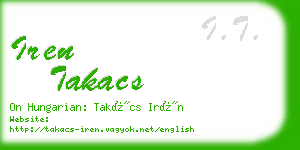 iren takacs business card